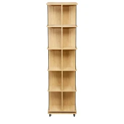 Bokhylle HOME4YOU Ferdie Swivel 45x45x176 cm ask/svart