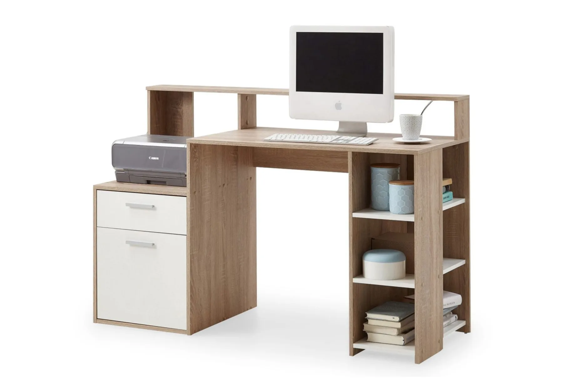Bolton Skrivebord 139 cm med Oppbevaring