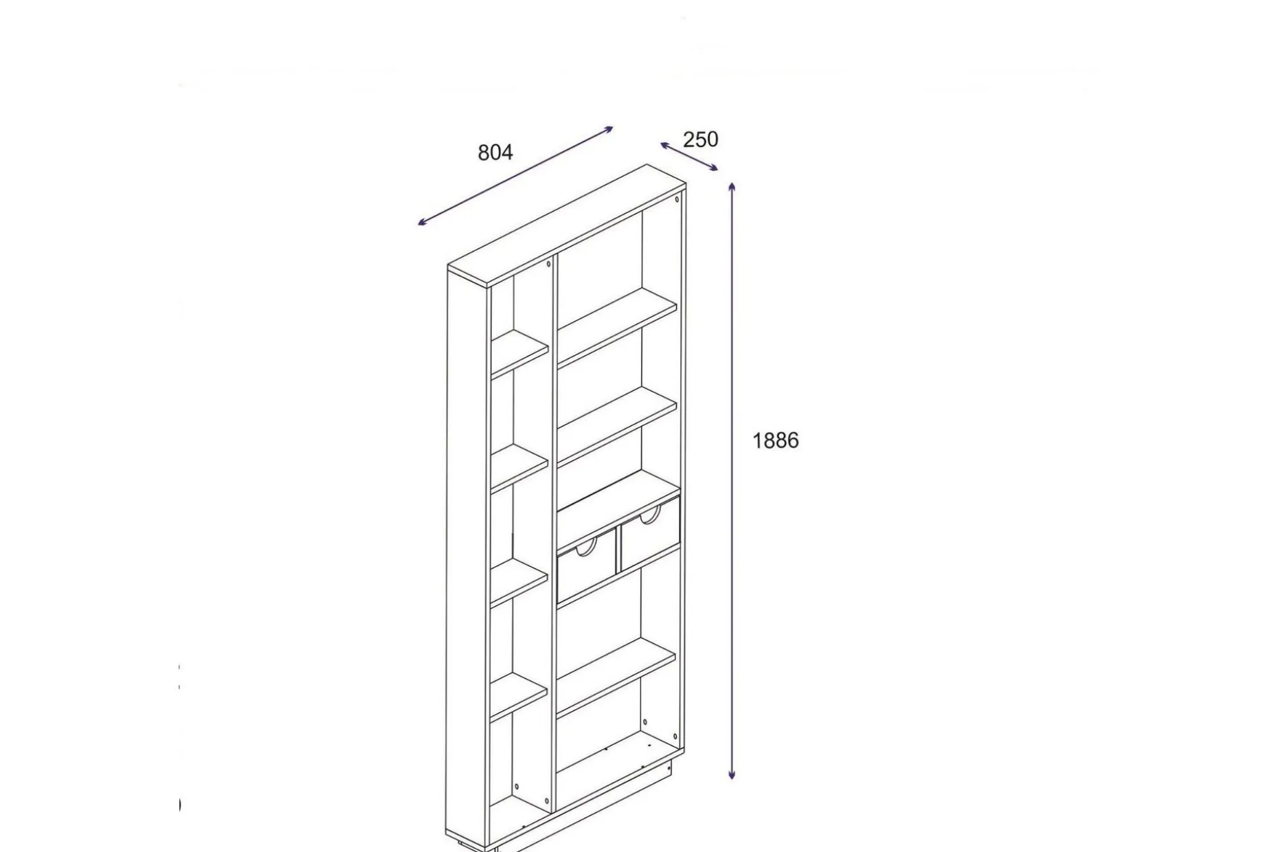 Bookshelf Eik