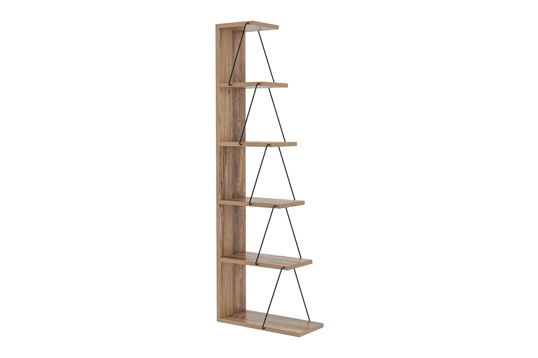 Bookshelf Pine|Svart