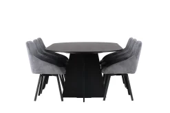 Bootcut Spisegruppe 230 cm Oval med 6 Rosie Stoler