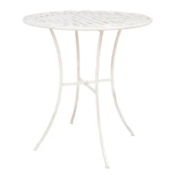 Bord HOME4YOU Jasmine D70x75 cm Antikkhvitt metall