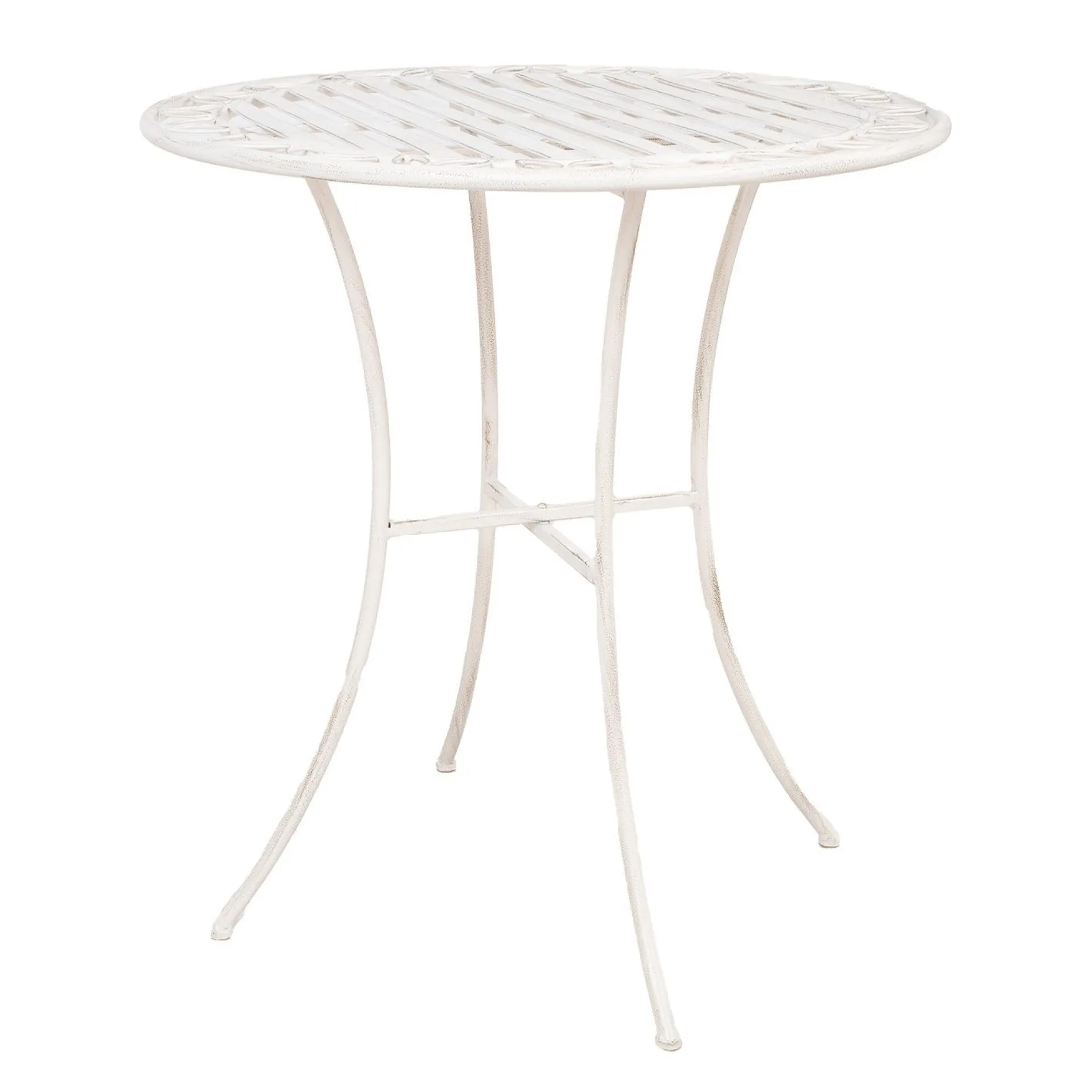 Bord HOME4YOU Jasmine D70x75 cm Antikkhvitt metall