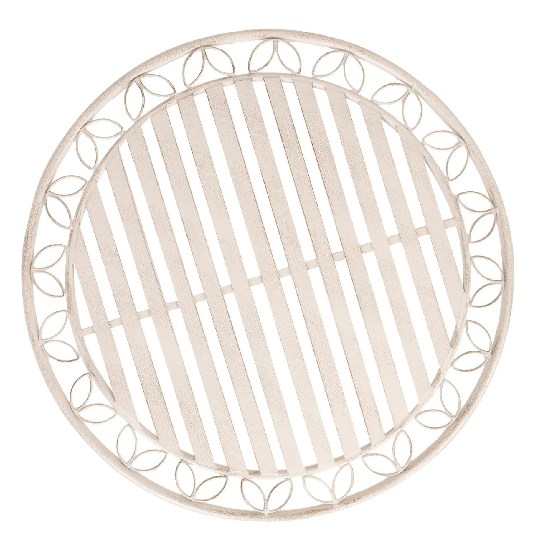 Bord HOME4YOU Jasmine D70x75 cm Antikkhvitt metall
