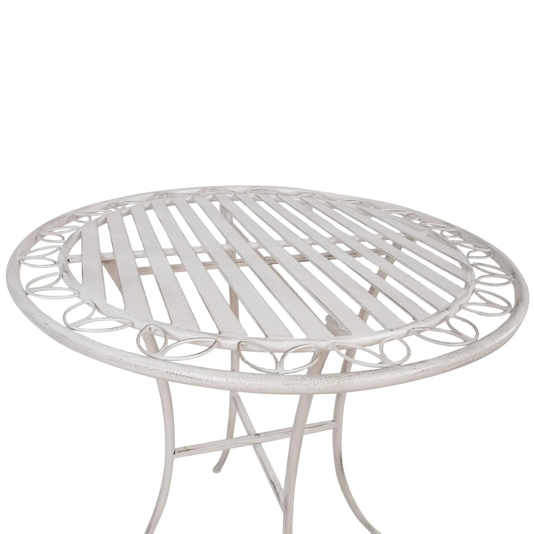 Bord HOME4YOU Jasmine D70x75 cm Antikkhvitt metall