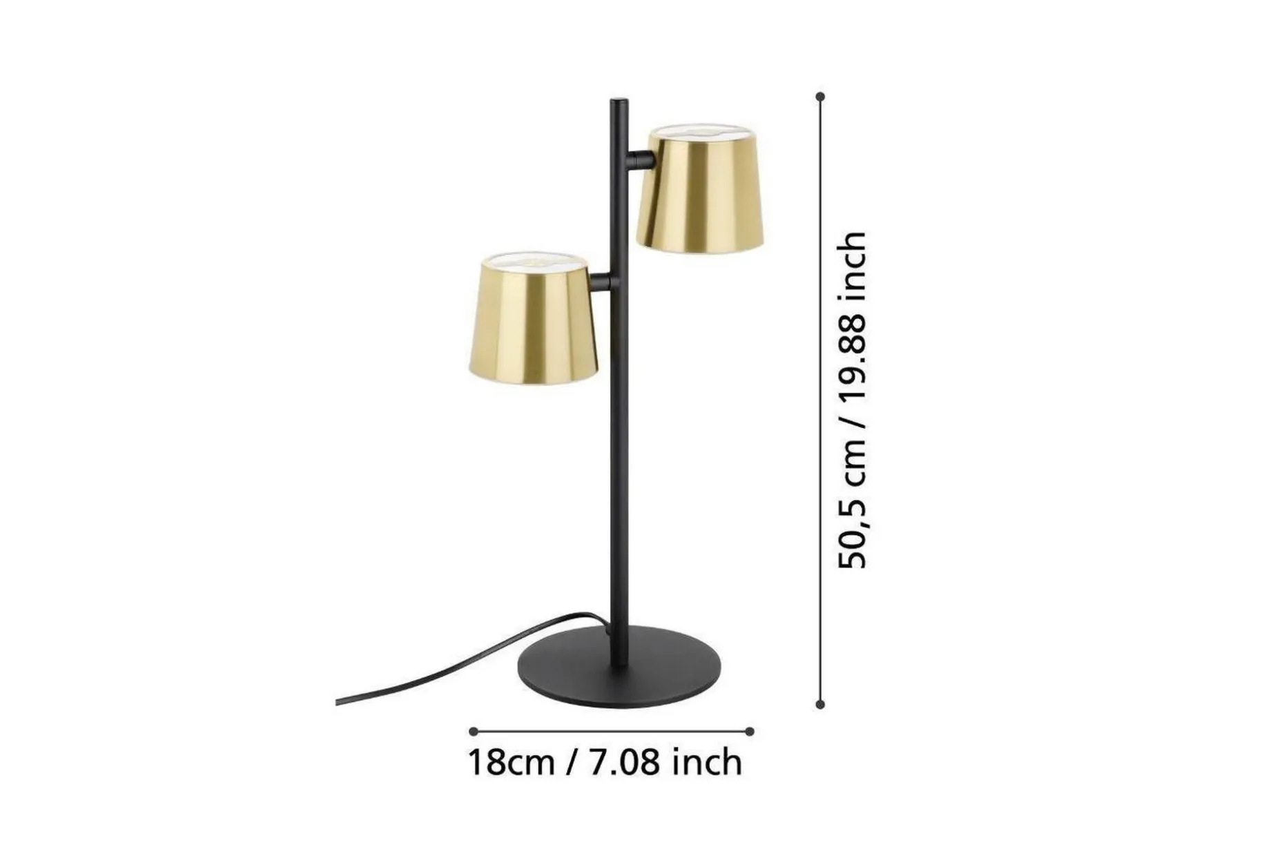 Bordlampe Eglo Altamira Svart/Messing