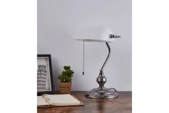 Bordlampe Eglo Banker Nickel Hvit