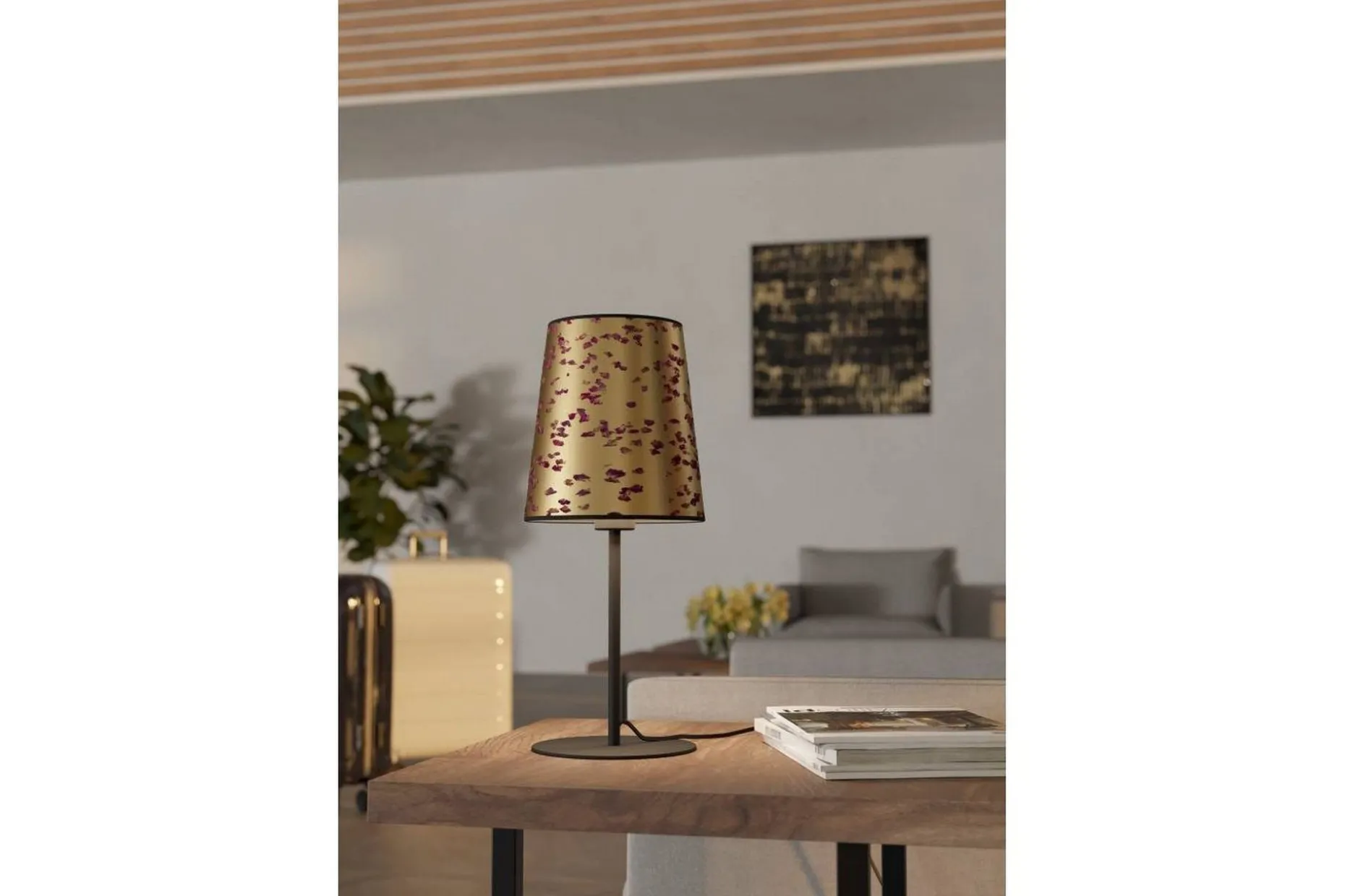 Bordlampe Eglo Castuera Gull med Roseblad