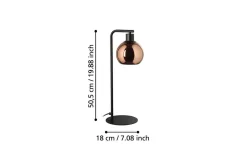 Bordlampe Eglo Cordoba Svart/Kobber