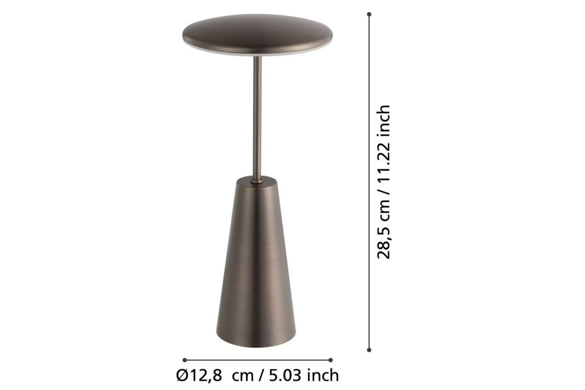 Bordlampe Eglo Piccola med touch mørk bronse