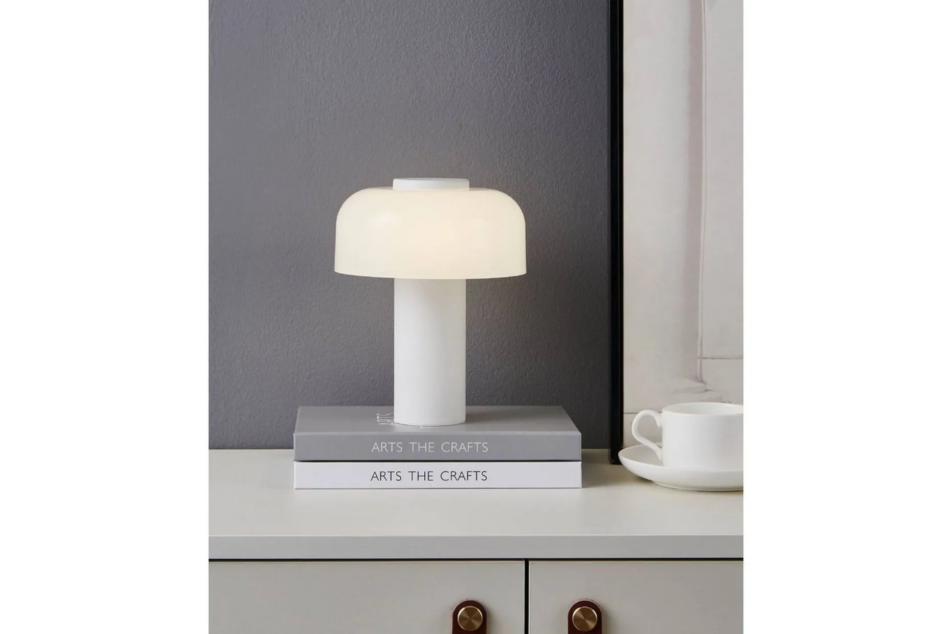 Bordlampe Eglo Ponente med Touch Hvit/Satineret