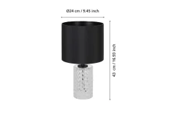 Bordlampe Eglo Sapuara Svart Krystall