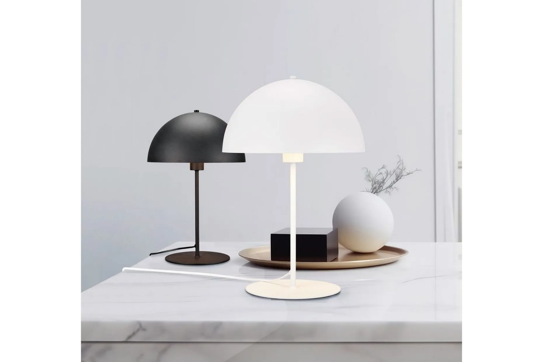 Bordlampe TRIO Nola 30 cm, Matt svart