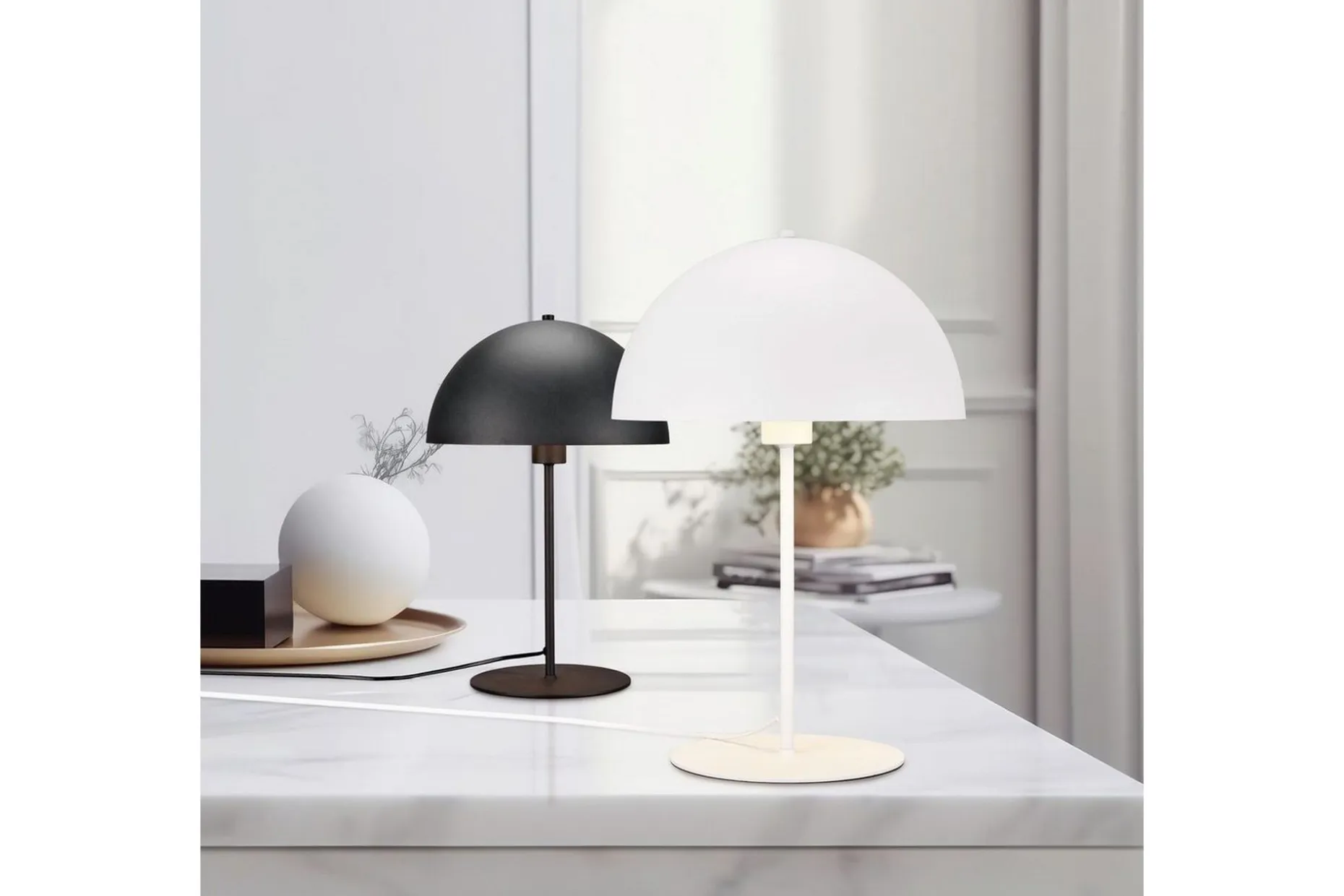 Bordlampe TRIO Nola 30 cm, Matt svart