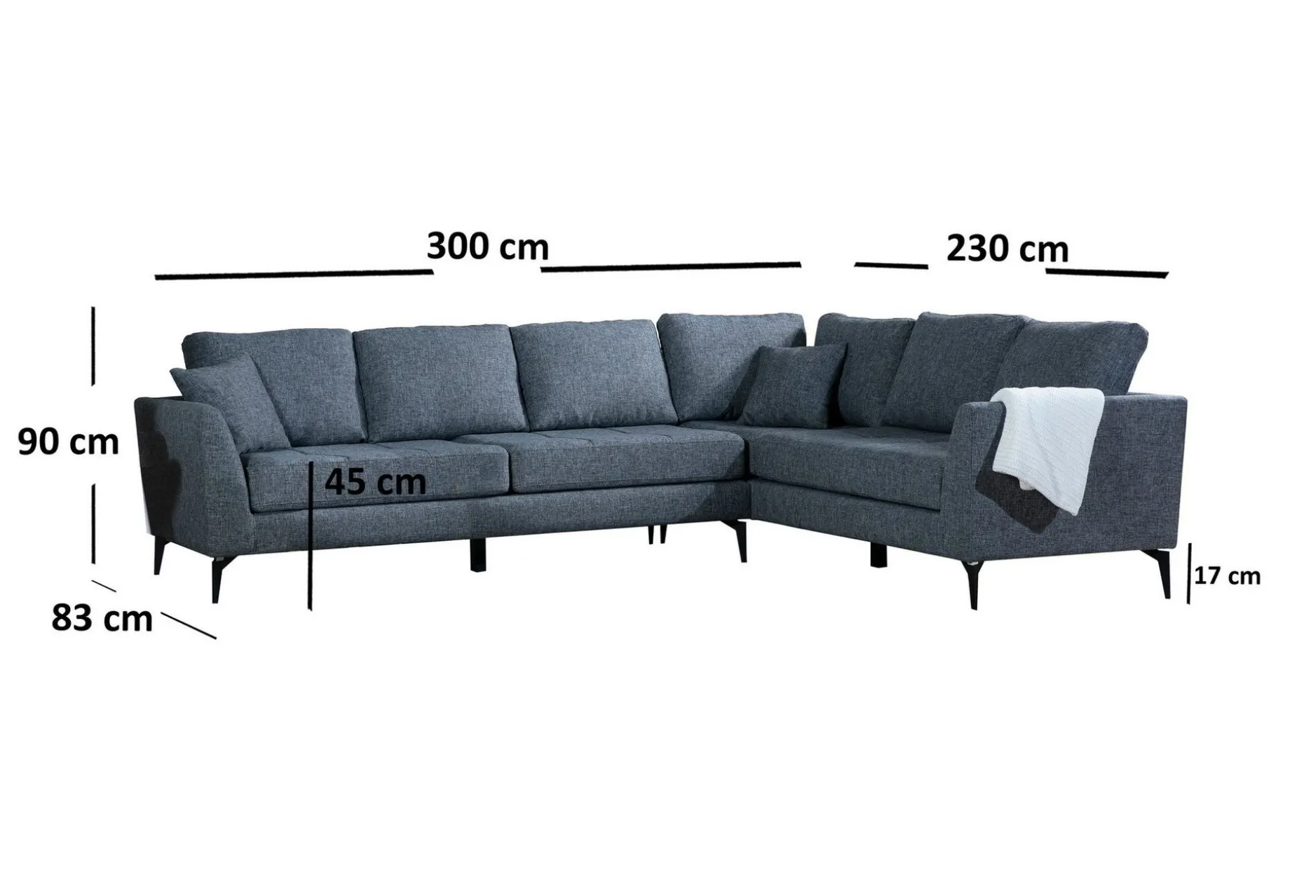 Bouchelle Hjørnesofa med Divan Høyre