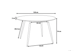 Bovio Spisebord 120 cm