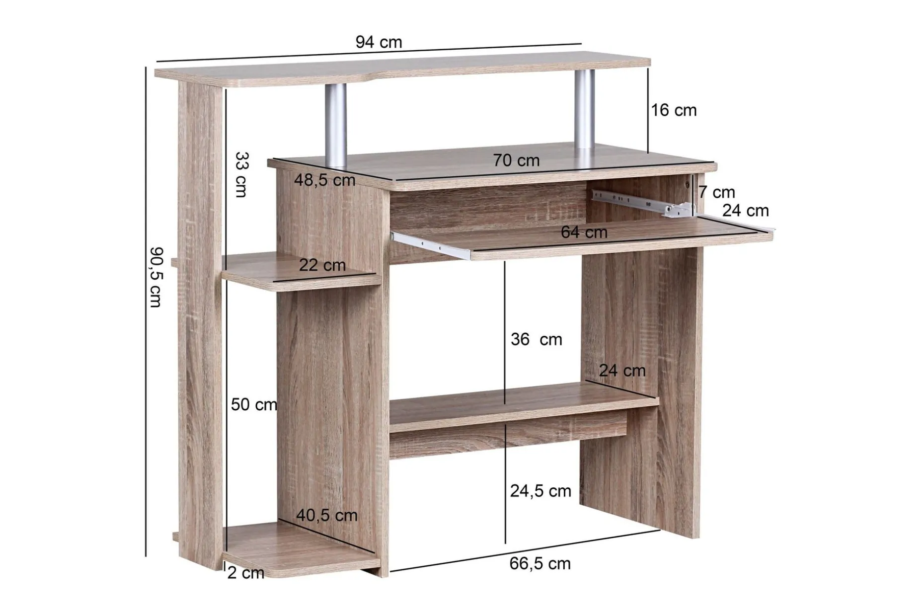 Bozanich Skrivebord 94 cm