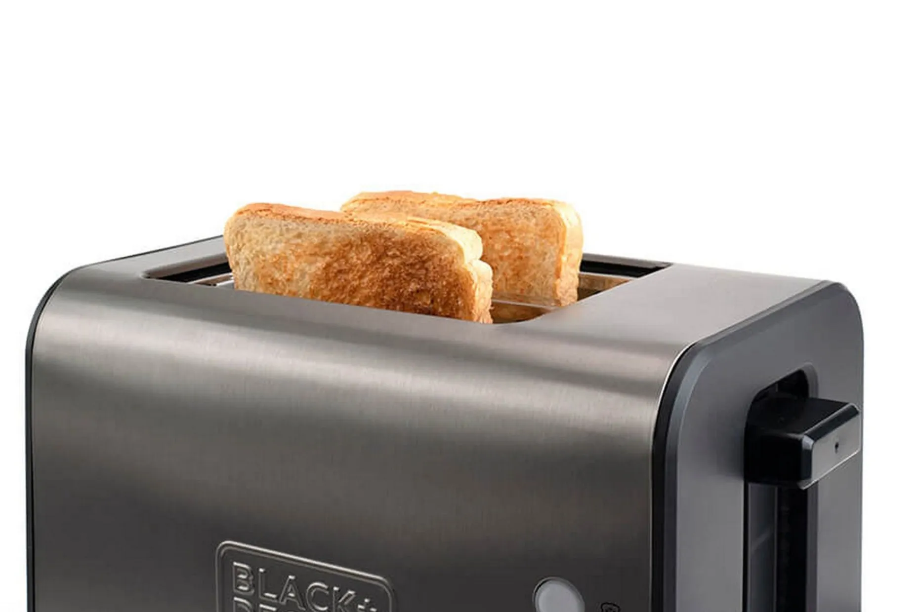 Brødrister Black+Decker 2 Rom børstet stål