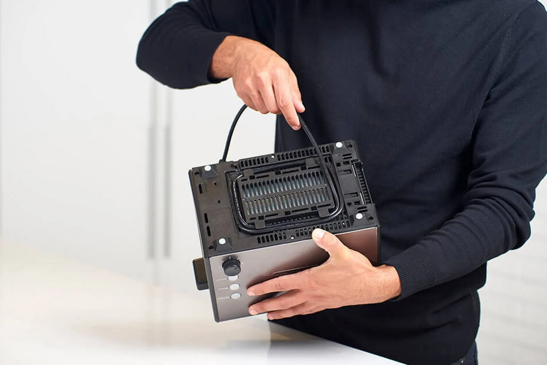 Brødrister Black+Decker 2 Rom børstet stål