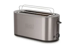 Brødrister Black+Decker 2 rom rustfritt stål