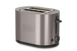 Brødrister Black+Decker 2 rom rustfritt stål
