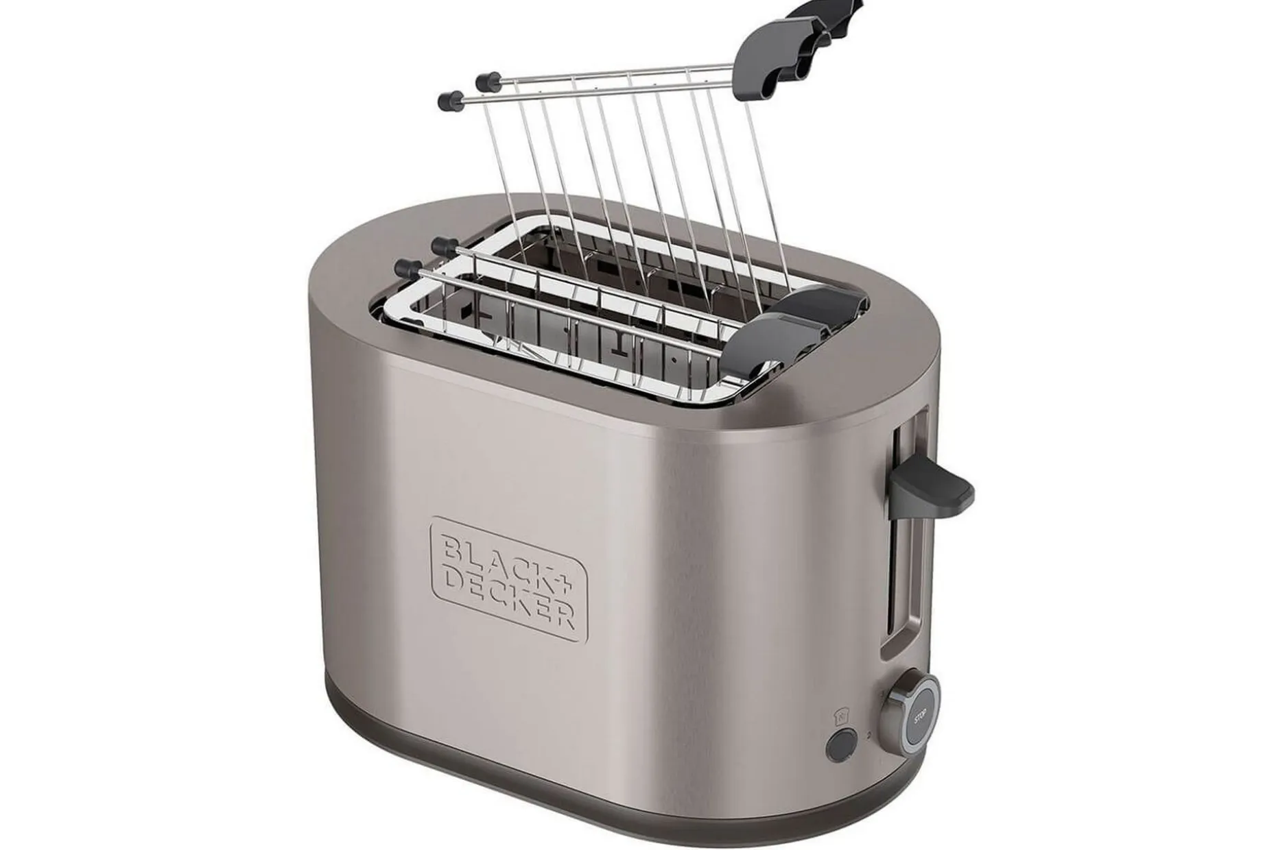 Brødrister Black+Decker 2 rom rustfritt stål