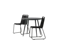 Break Cafégruppe Rund 90 cm + 2 Lindos Stablebar Stol