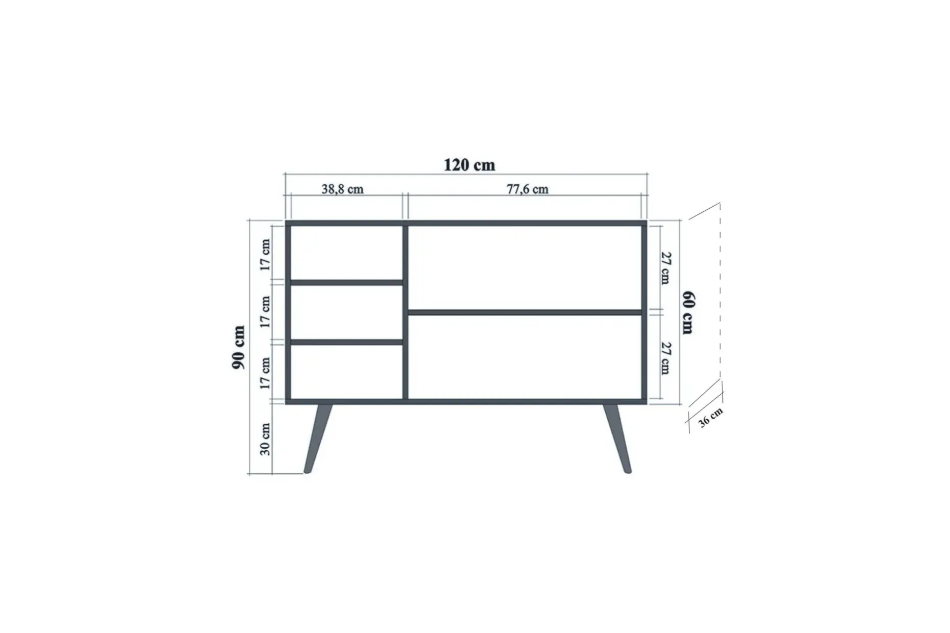 Brokind Skjenk 120 cm