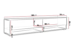 Brya TV-benk 180x32x30 cm