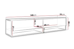 Brya TV-benk 140x31x30 cm