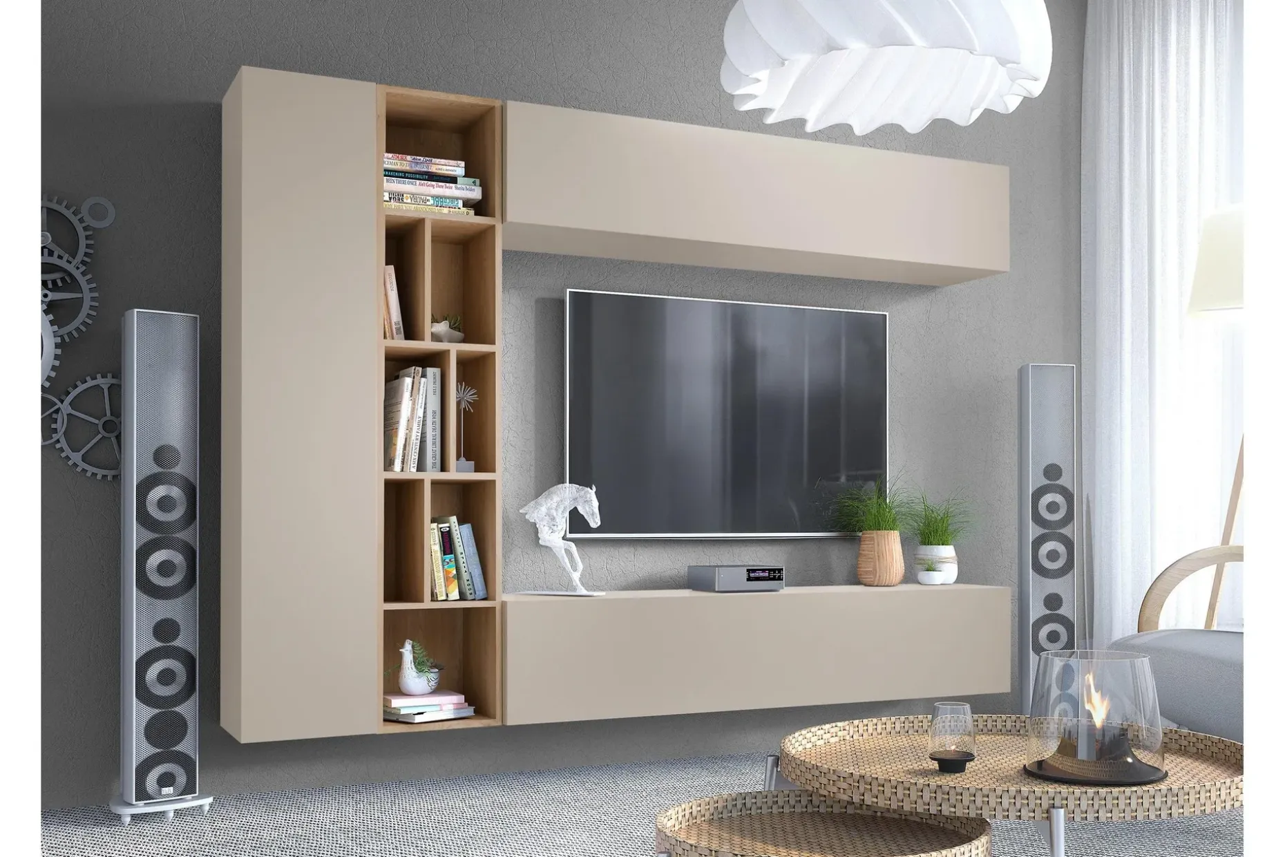 Bulet TV-møbelsett 224x33 cm