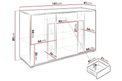 Bunta Skjenk 141x41 cm