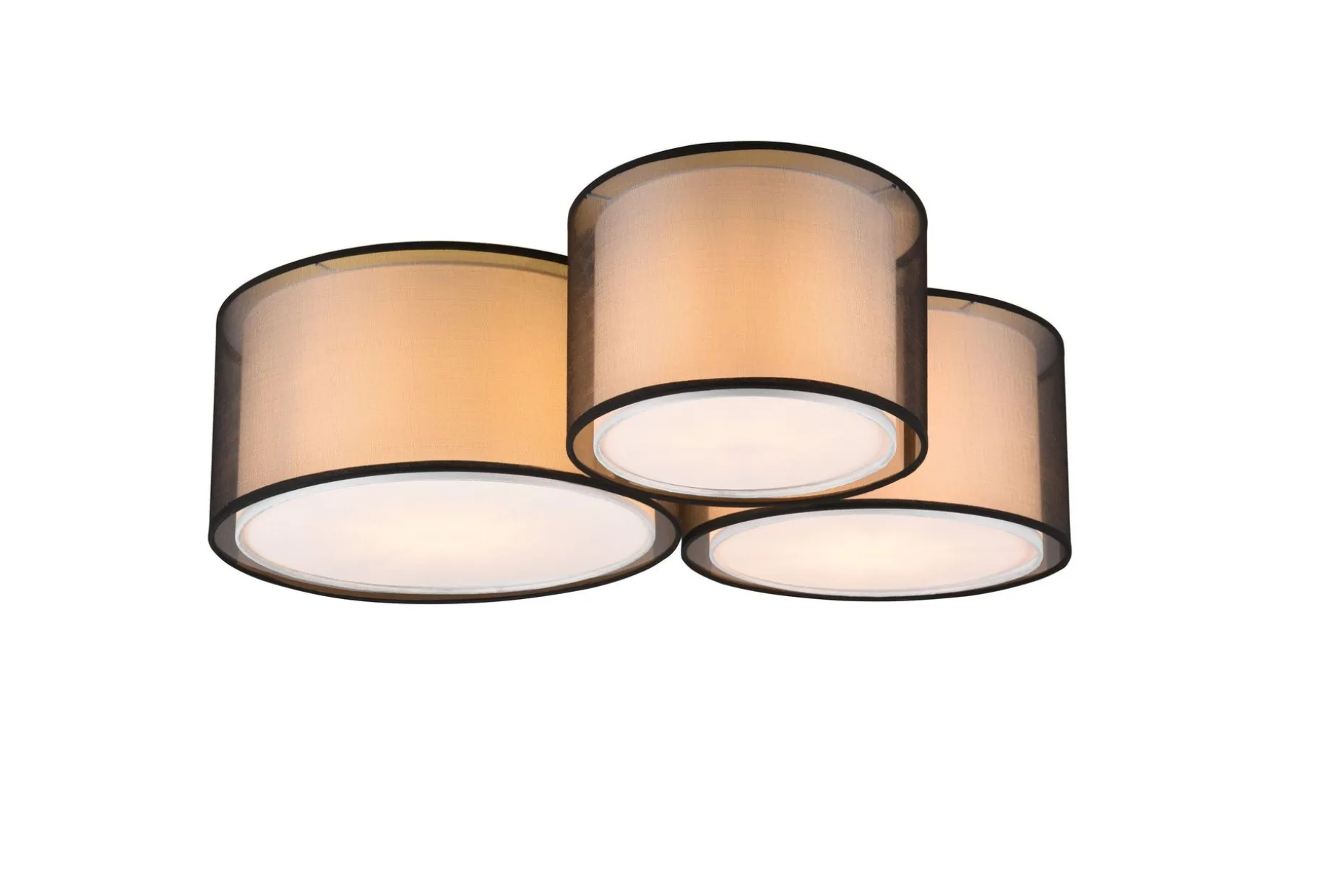 Burton Taklampe 3-os E27 Mattsvart