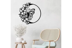 Butterfly And Flower Veggdekor