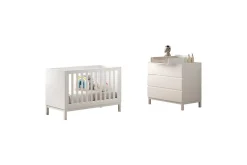 Byrå med skötbord babysäng Jaxx Eva Jaxx White