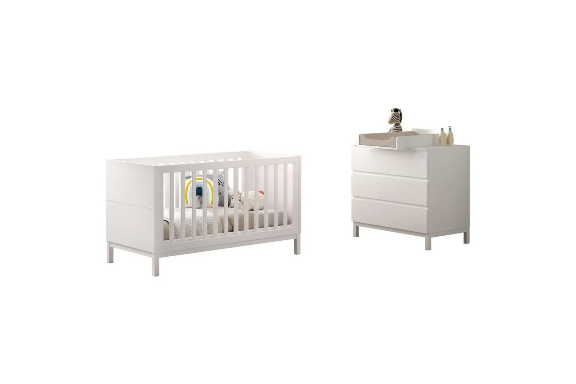 Byrå med skötbord juniorsäng Jaxx Eva Jaxx White