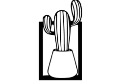 Cactus Veggdekor