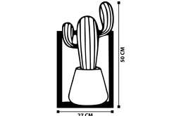 Cactus Veggdekor