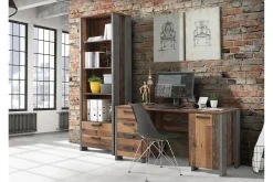 Cadle Skrivebord 127 cm med Oppbevaringsskuff + Skap