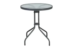 Cafesett BISTRO bord og 2 stoler D60xH70 grå