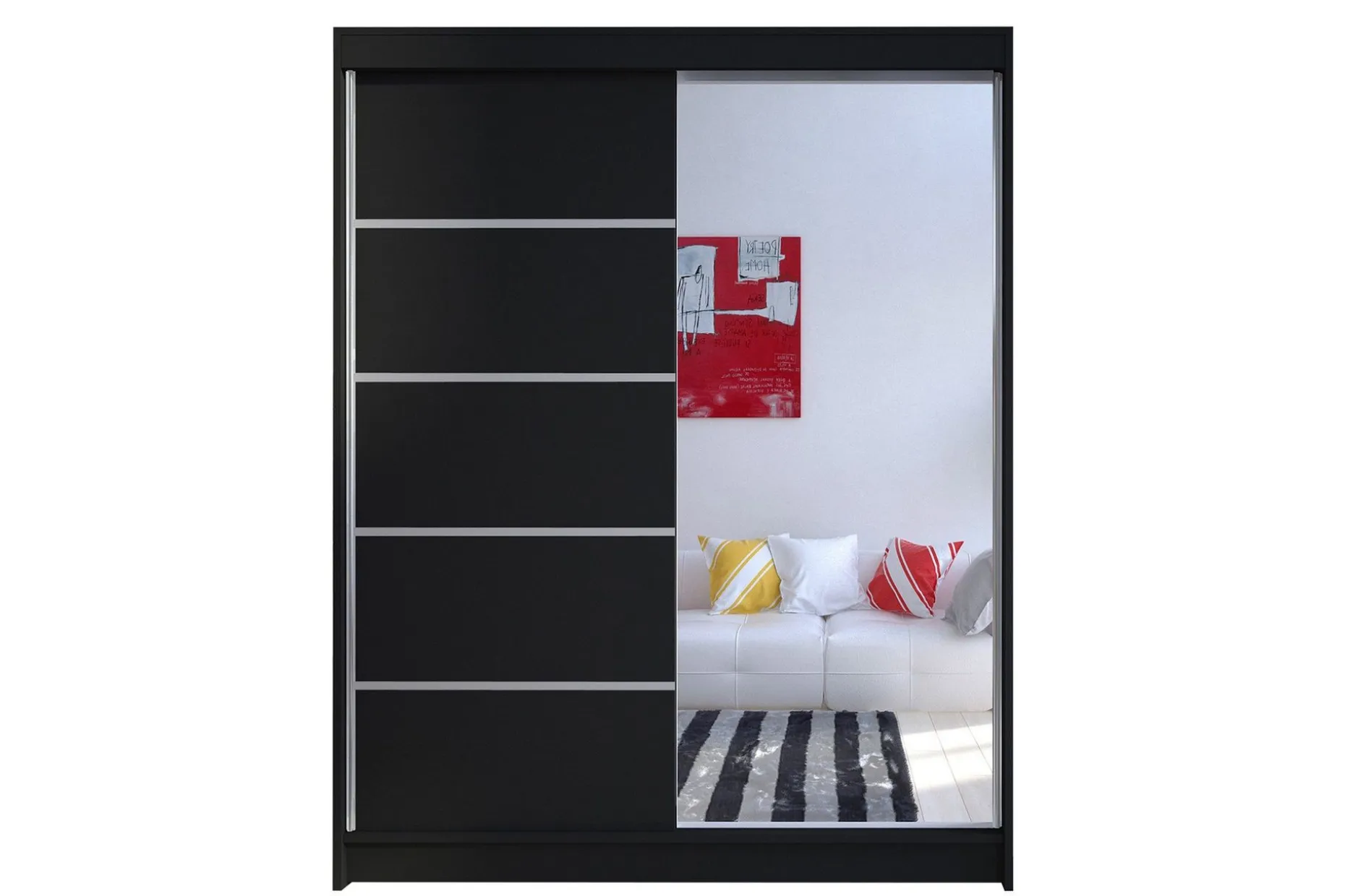 Camino Garderobe 58x150 cm LED-belysning