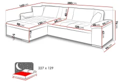 Camior 4-seters Sovesofa