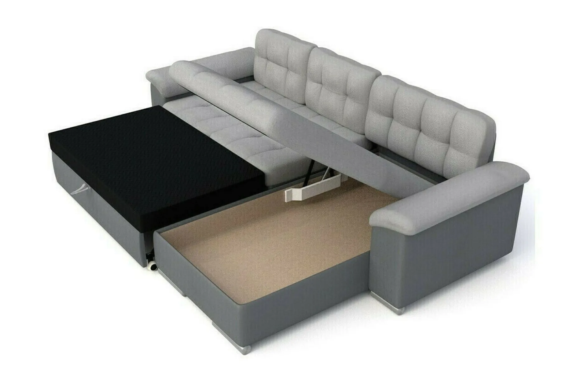 Camior 3-sits Hörnbäddsoffa Dark green