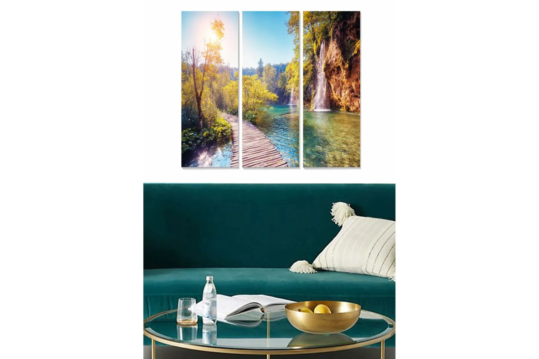 Canvasbilde Scenic 3-pk flerfarget