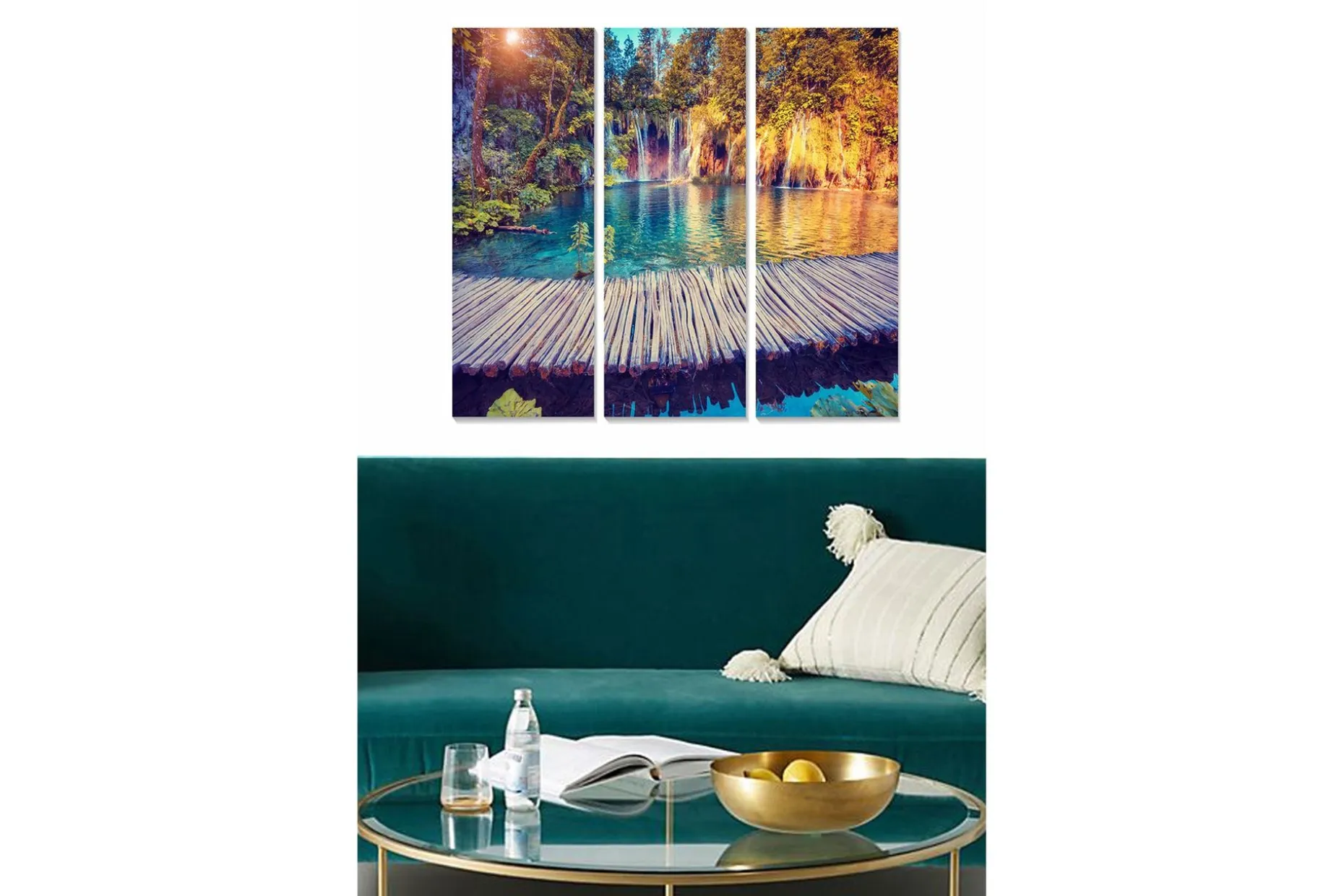Canvasbilde Scenic 3-pk flerfarget