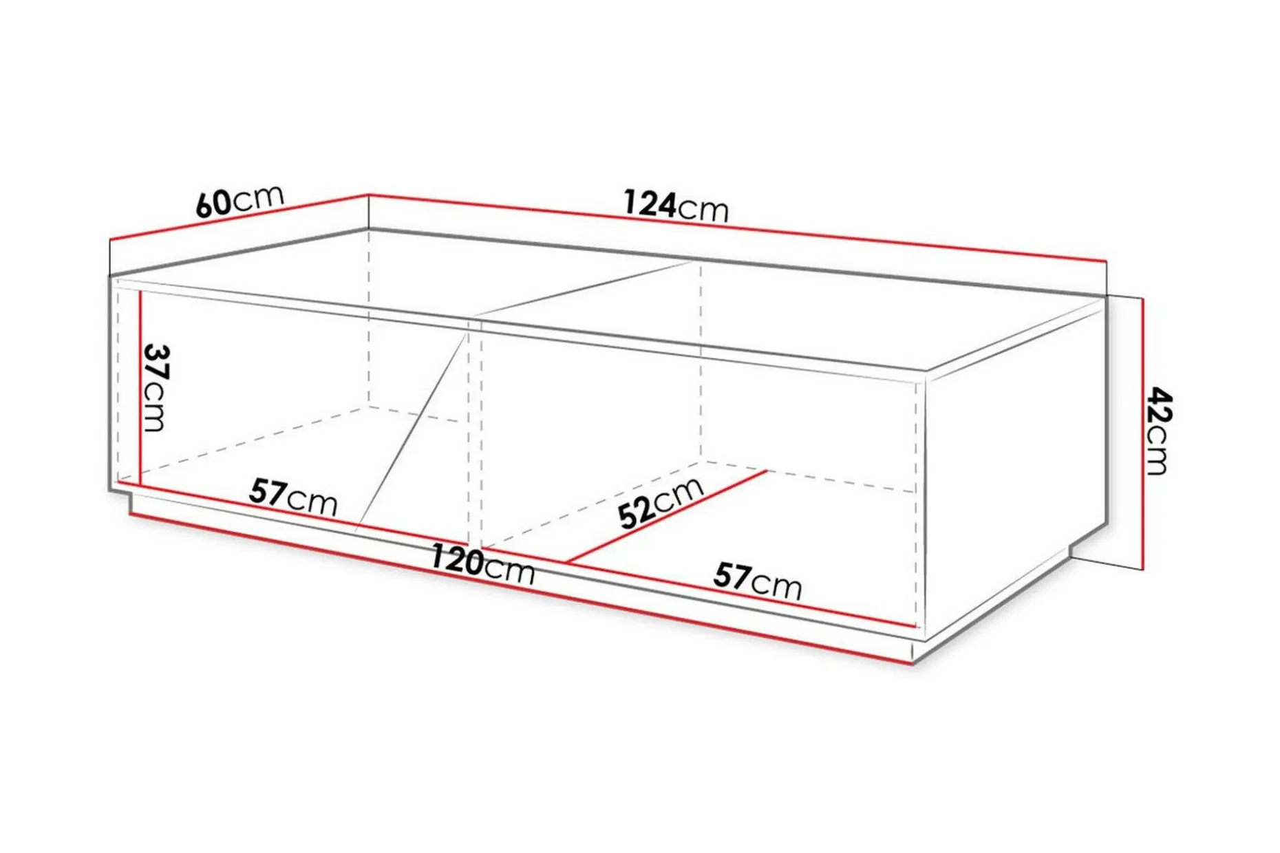Carbost Soffbord 60 cm White