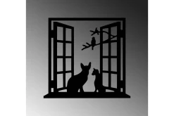 Cat In The Window Veggdekor