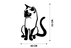 Cat 2 Metal Decor Veggdekor
