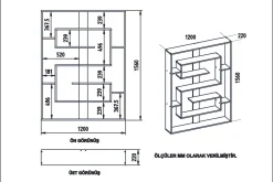 Caulside Bokhylle 120 cm