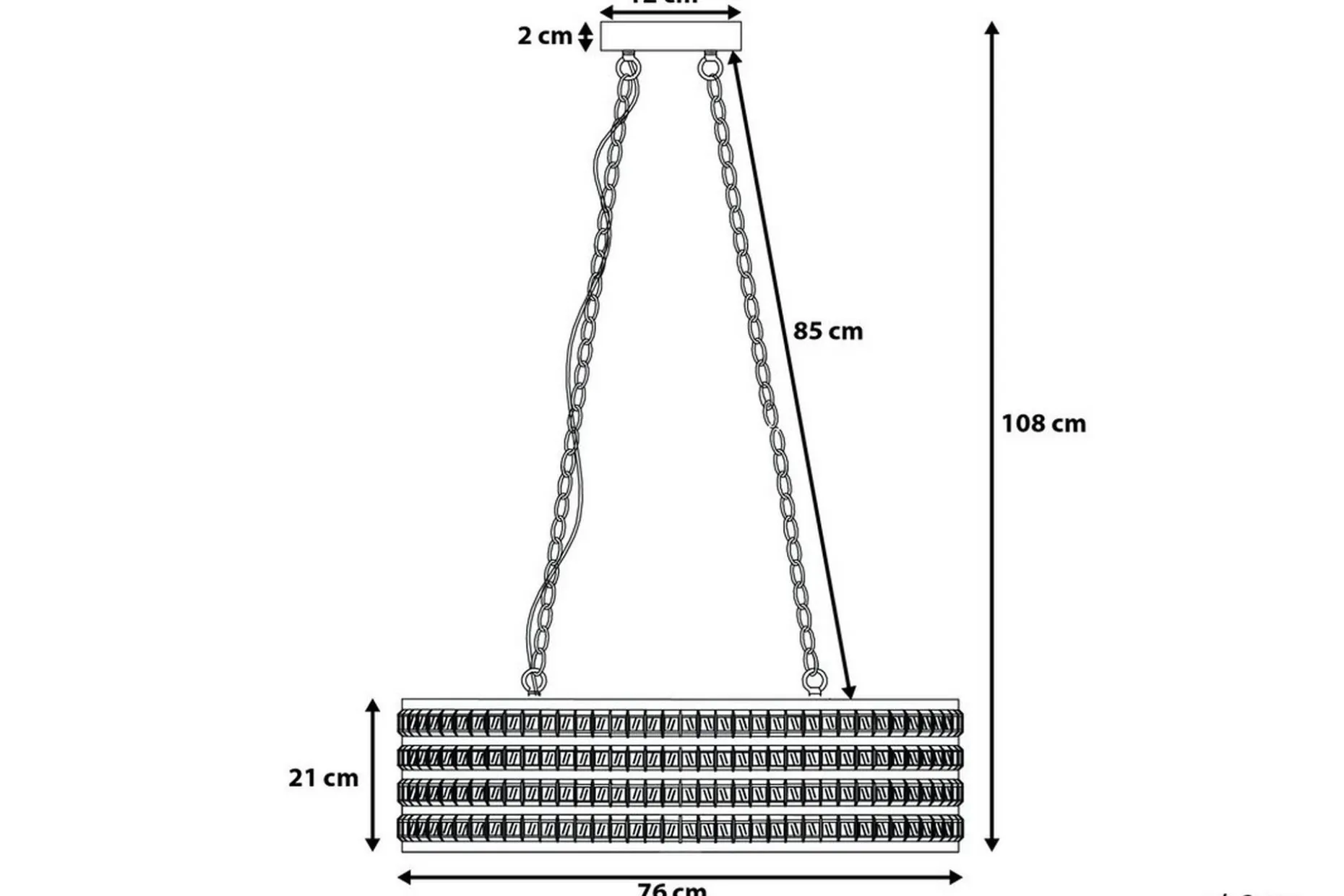 Cavone Taklampe 31 cm
